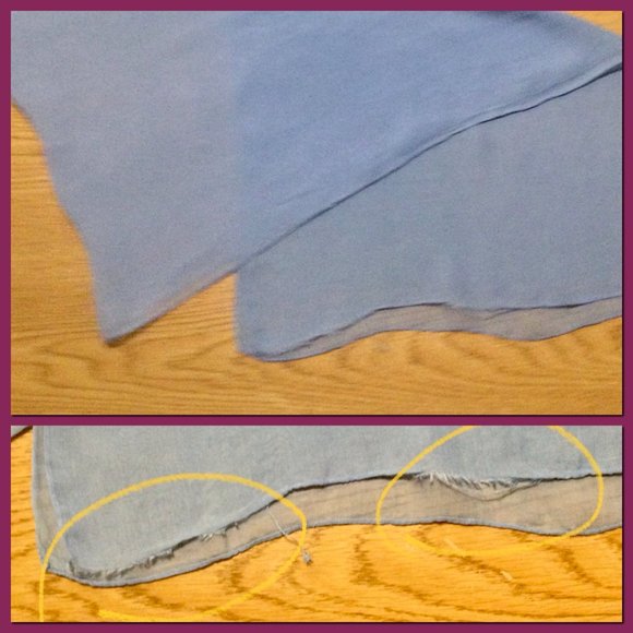 Vtg Light Blue Scarf_067 - Picture 5 of 6